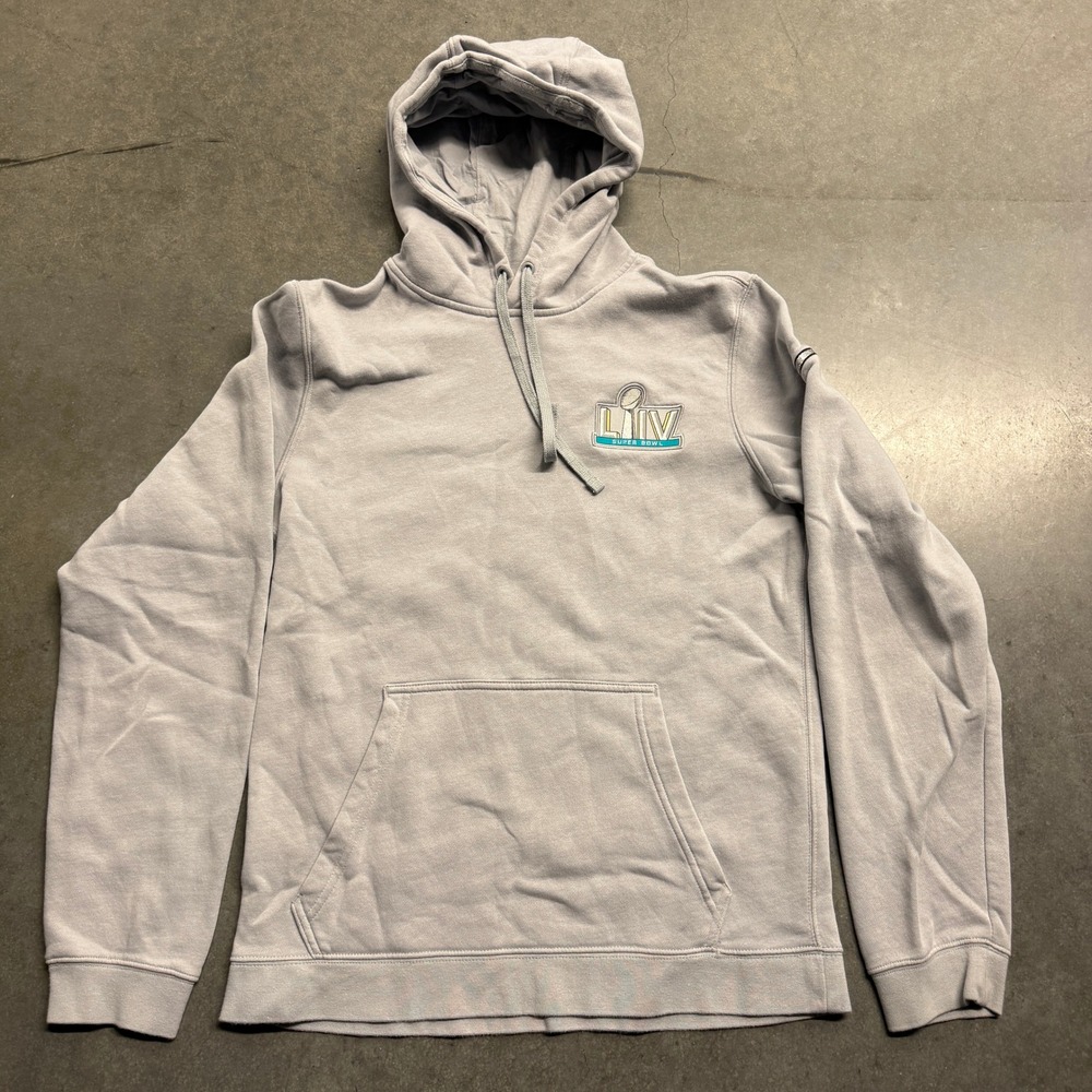 Nike NFL Super Bowl LIV Hoodie Mens Small Grey Sweatshirt LIV 54 Logo